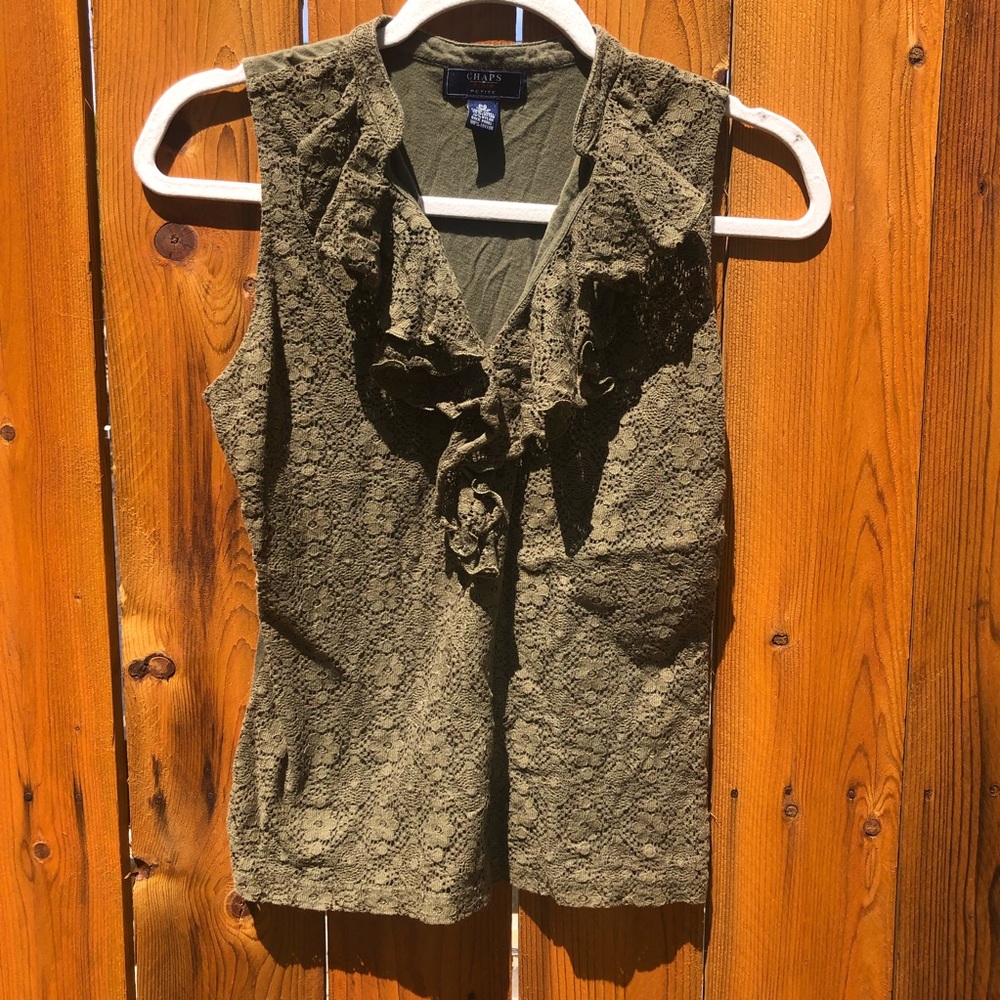 Grunge Fairycore Lace Green Summer Shirt